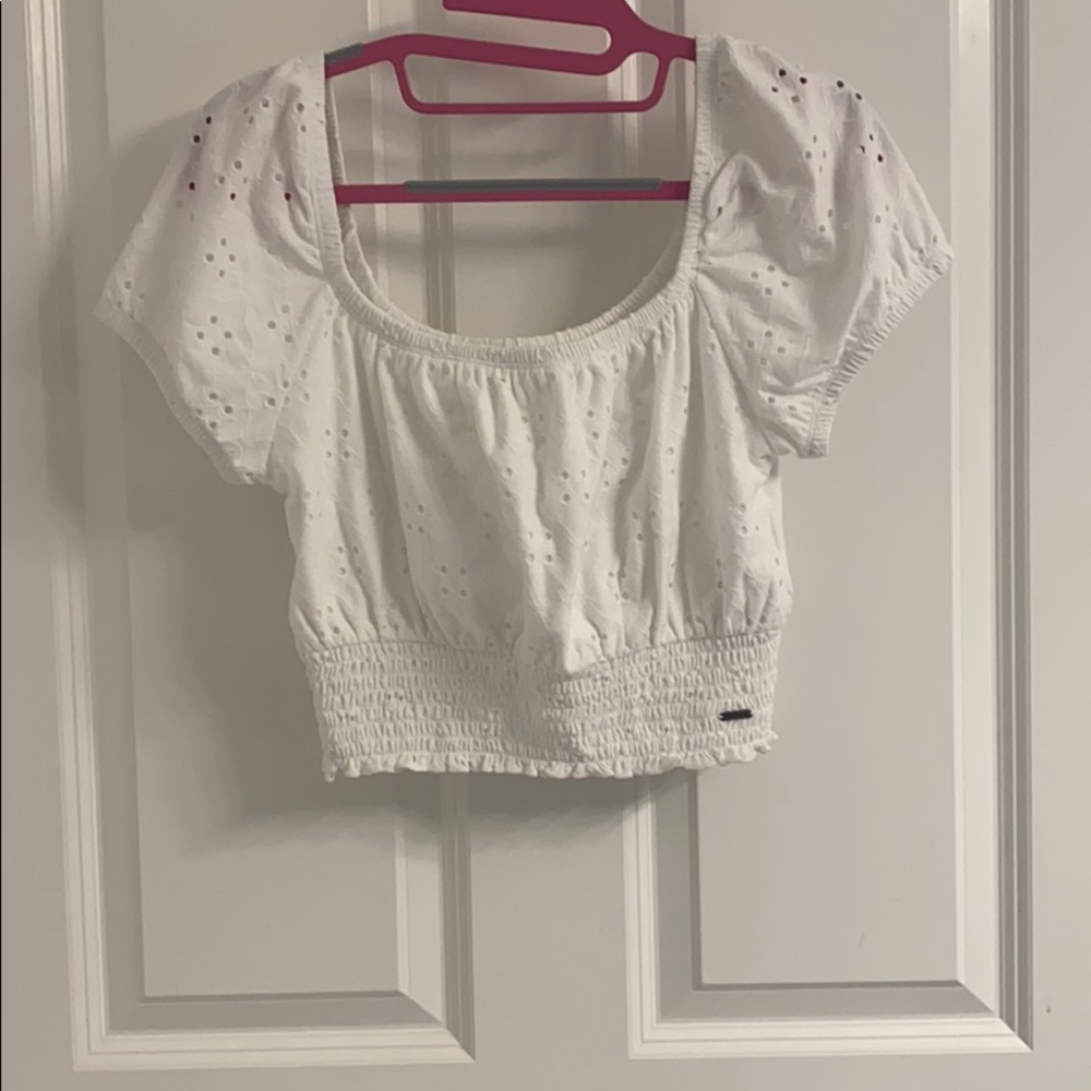 Hollister Bubble Lacy Crop Top